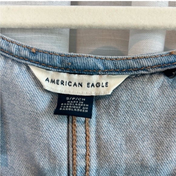 NWOT American Eagle Denim Pinafore Dress - Picture 2 of 3